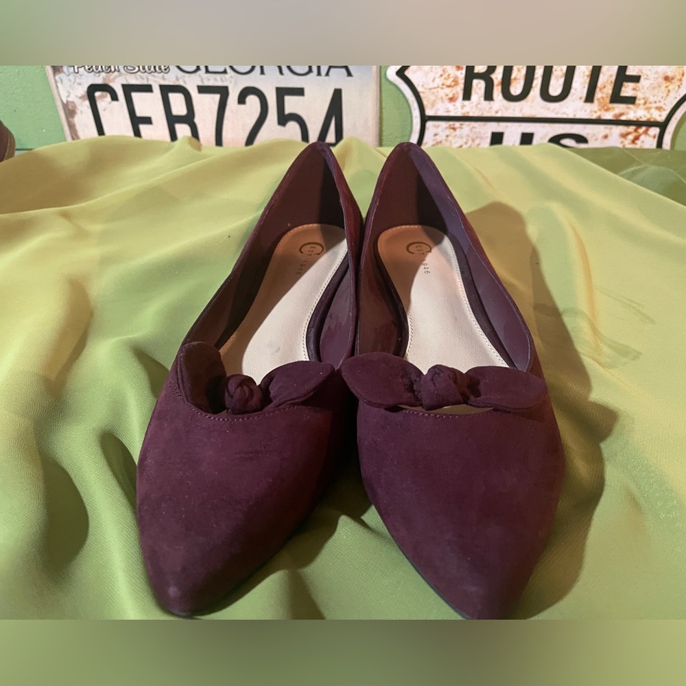Wine slip on shoes